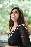 Vibhisha Jaanu Black Saree Photos